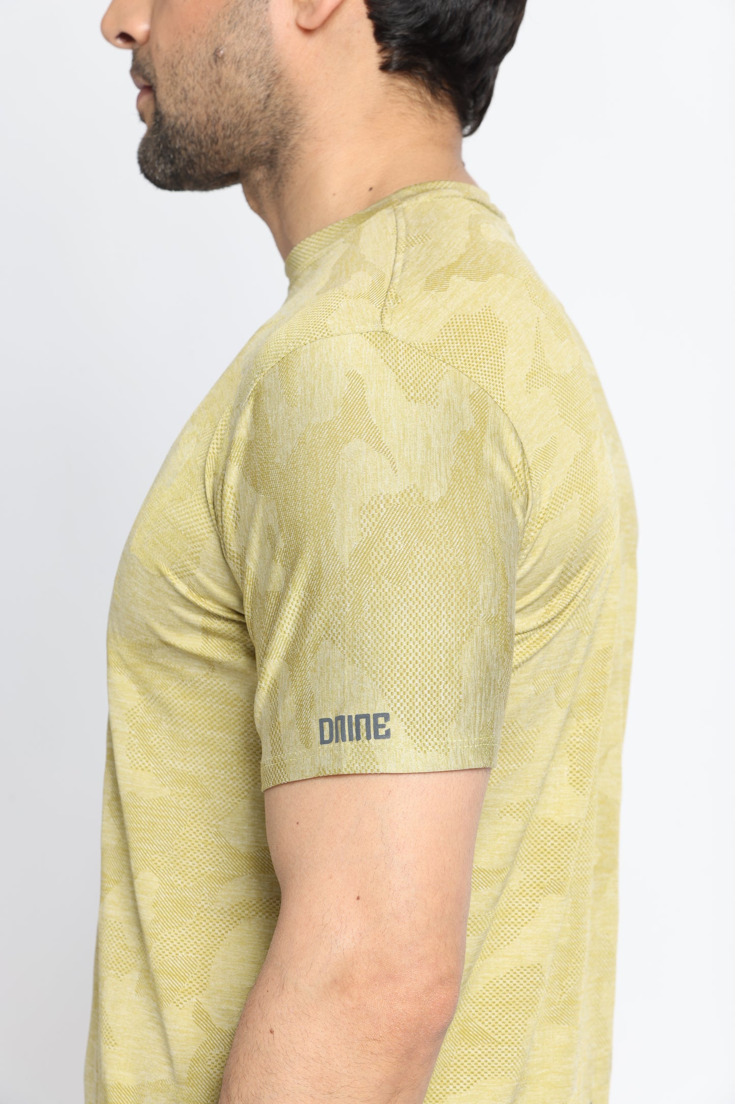 Olive Green Round Neck T-Shirt | Trendy Poly Viscose Lycra