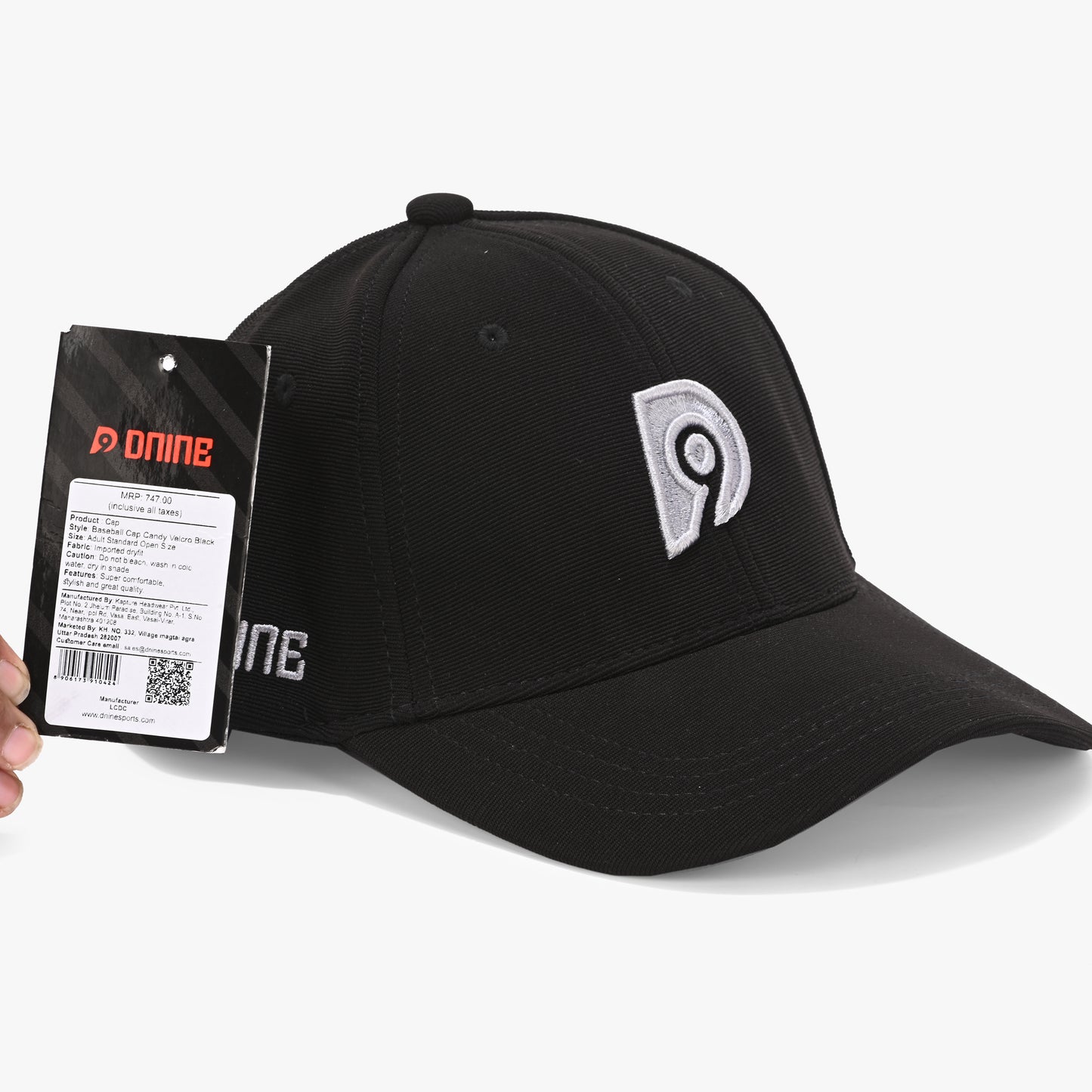 DNINE Perforated Adjustable black Cap