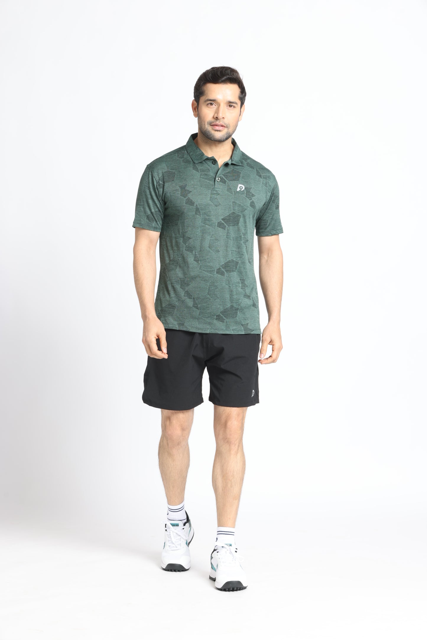 Green Jacquard Collar T-Shirt | Premium Polo T-Shirt