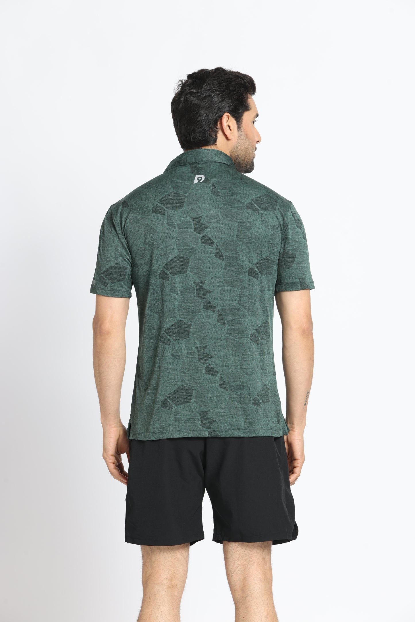 Green Jacquard Collar T-Shirt | Premium Polo T-Shirt