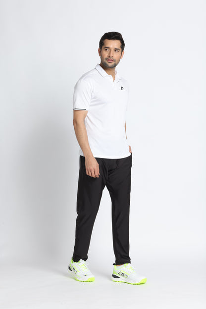 Unisex Jacquard Fabric Collar Neck T-Shirt
